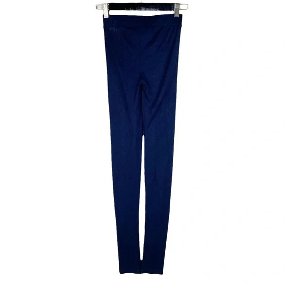 NWOT American Eagle Navy Semi Sheer Ribbed Leggings - Picture 5 of 7
